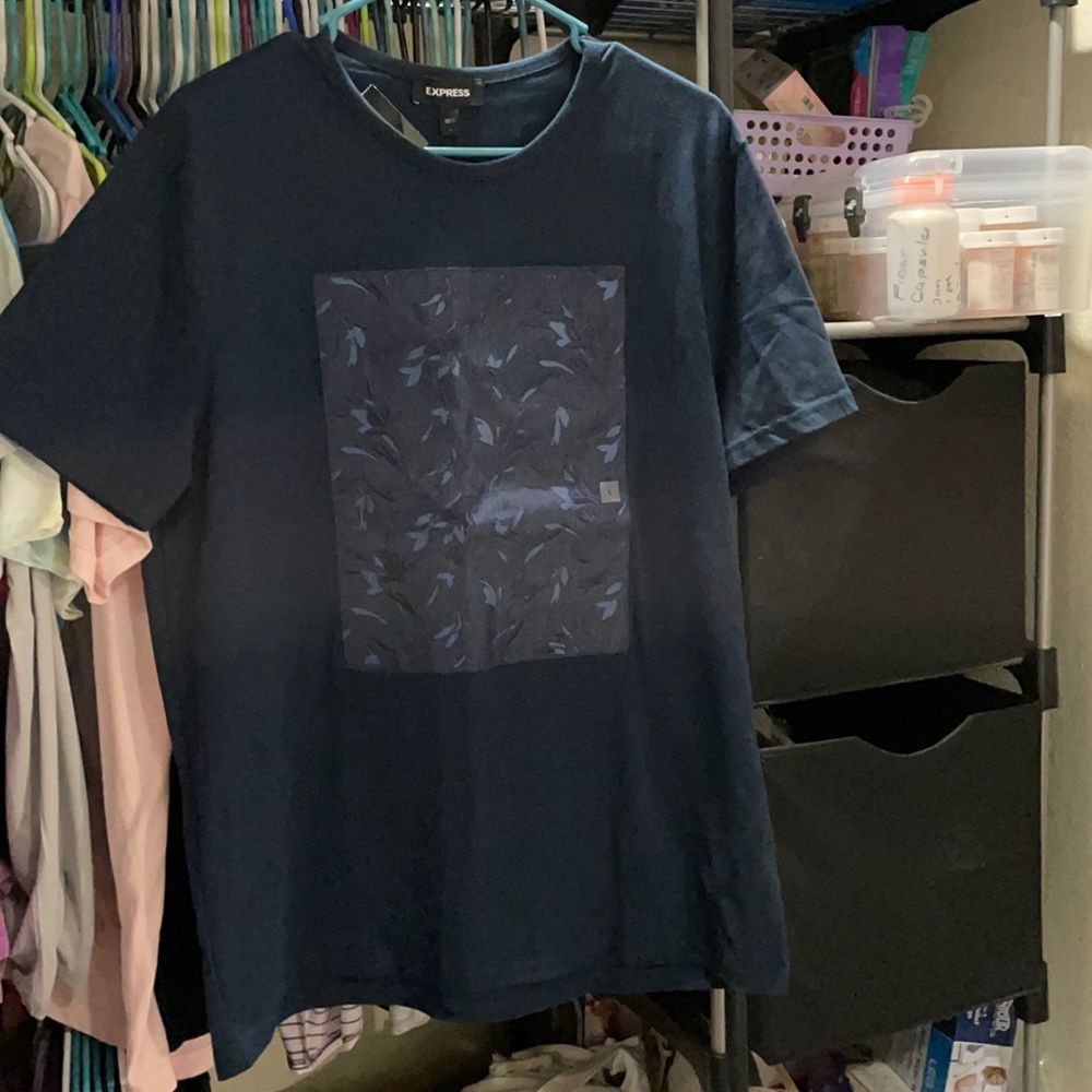 Express shirt, men’s shirt, blue